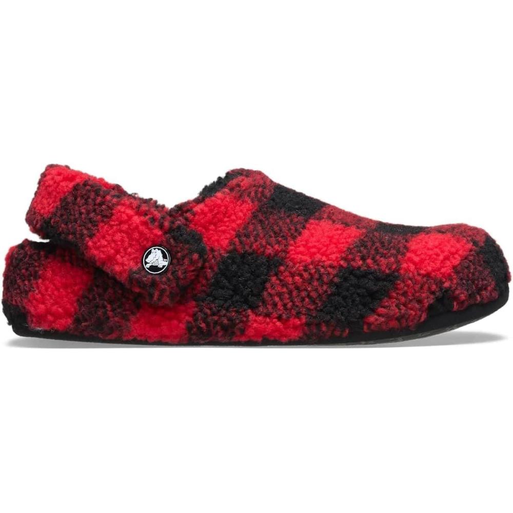 imageCrocs Unisex Adult Classic Cozzzy SlippersBuffalo PlaidVarsity RedBlack