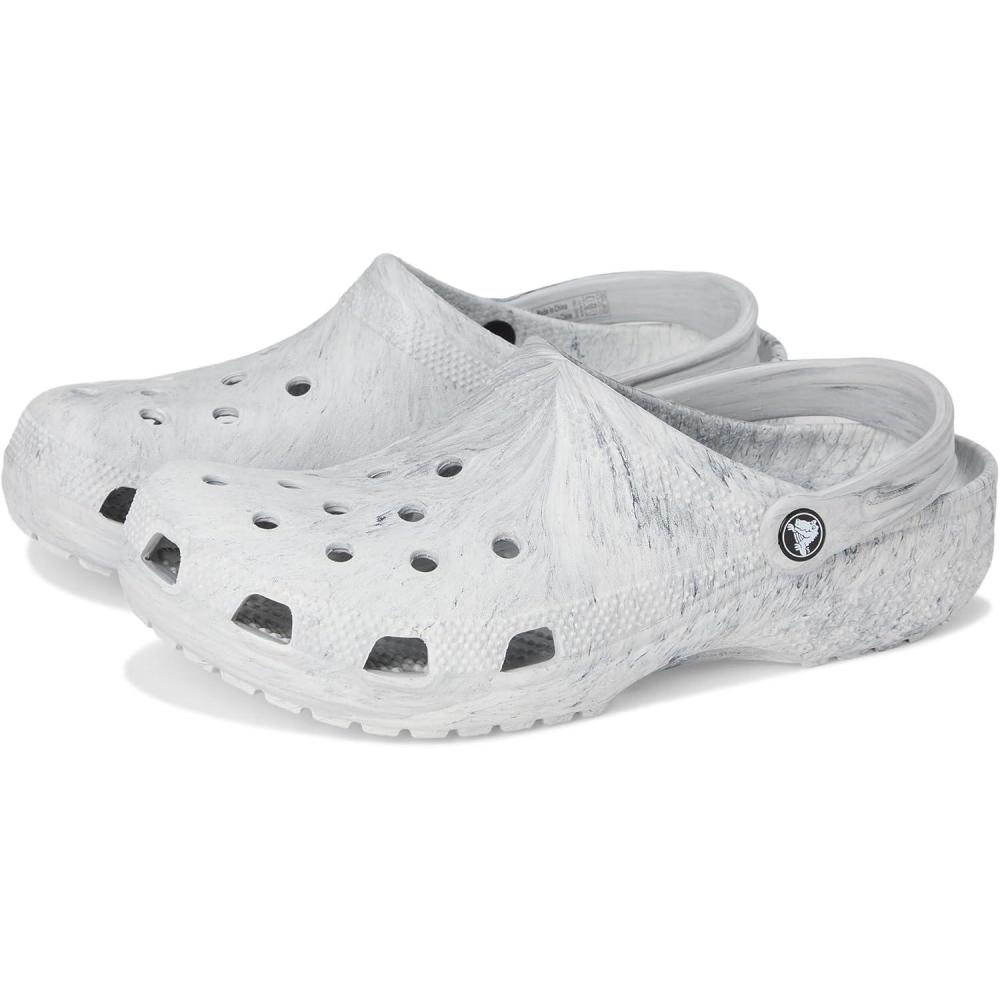imageCrocs Unisex Adult Classic Marbled TieDye ClogsGrey Swirl