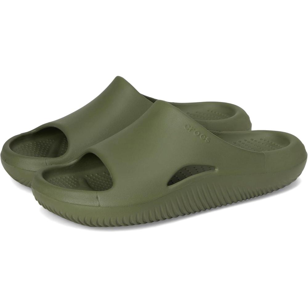 imageCrocs Unisex Adult Mellow Recovery SlidesArmy Green