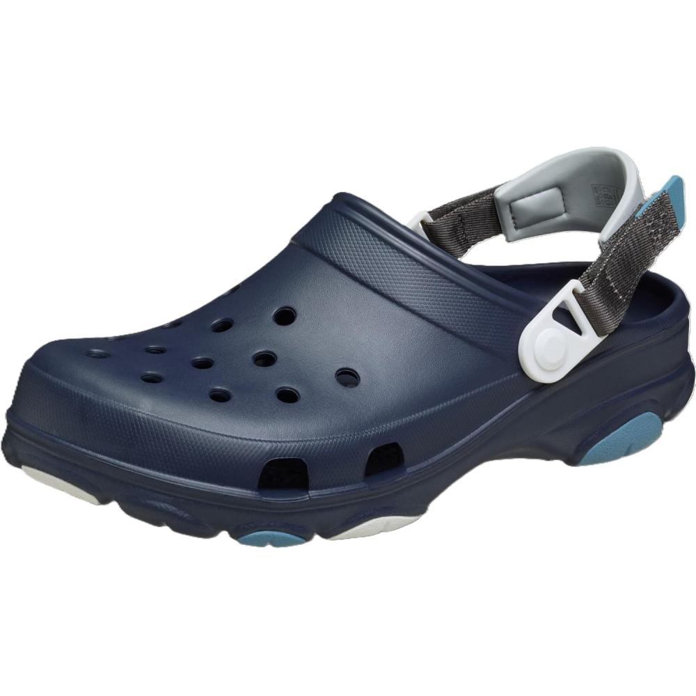 imageCrocs UnisexAdult All Terrain Clogs with Adjustable Heel StrapNavyFogMoonlight