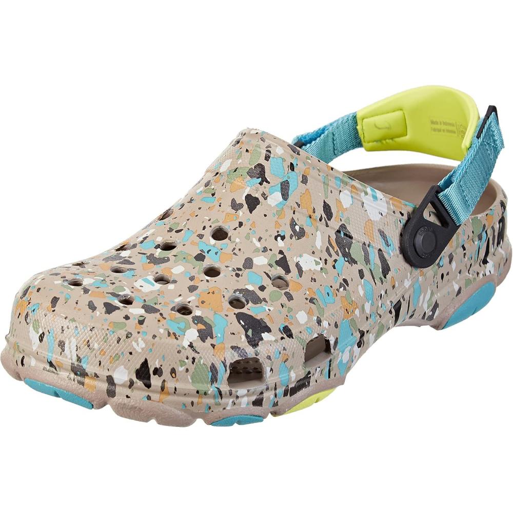 imageCrocs UnisexAdult All Terrain Clogs with Adjustable Heel StrapTerrazo Multi Mushroom