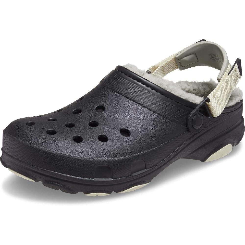 imageCrocs UnisexAdult All Terrain Lined Clogs with Adjustable Heel StrapBlack