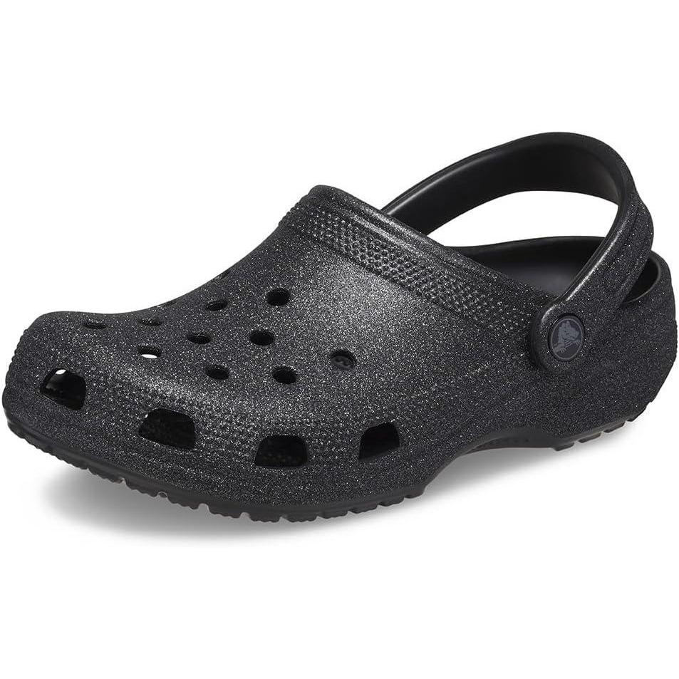 imageCrocs UnisexAdult Classic Glitter ClogsBlack Glitter