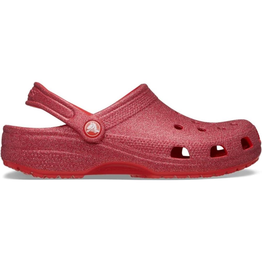 imageCrocs UnisexAdult Classic Glitter ClogsCherry Red