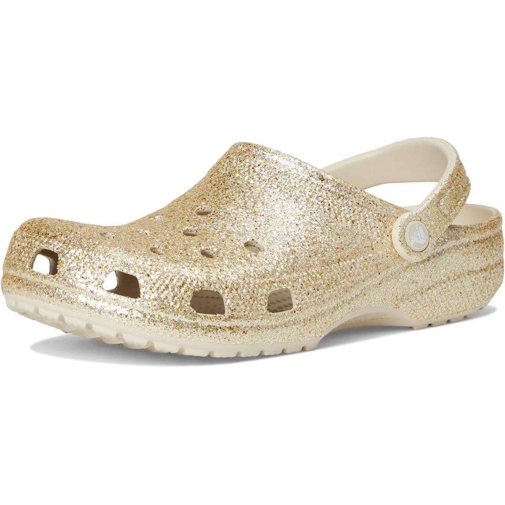 imageCrocs UnisexAdult Classic Glitter ClogsChunky Sandstone