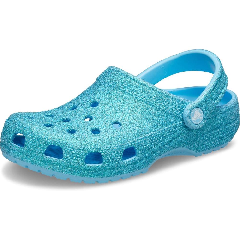 imageCrocs UnisexAdult Classic Glitter ClogsTinted Glass