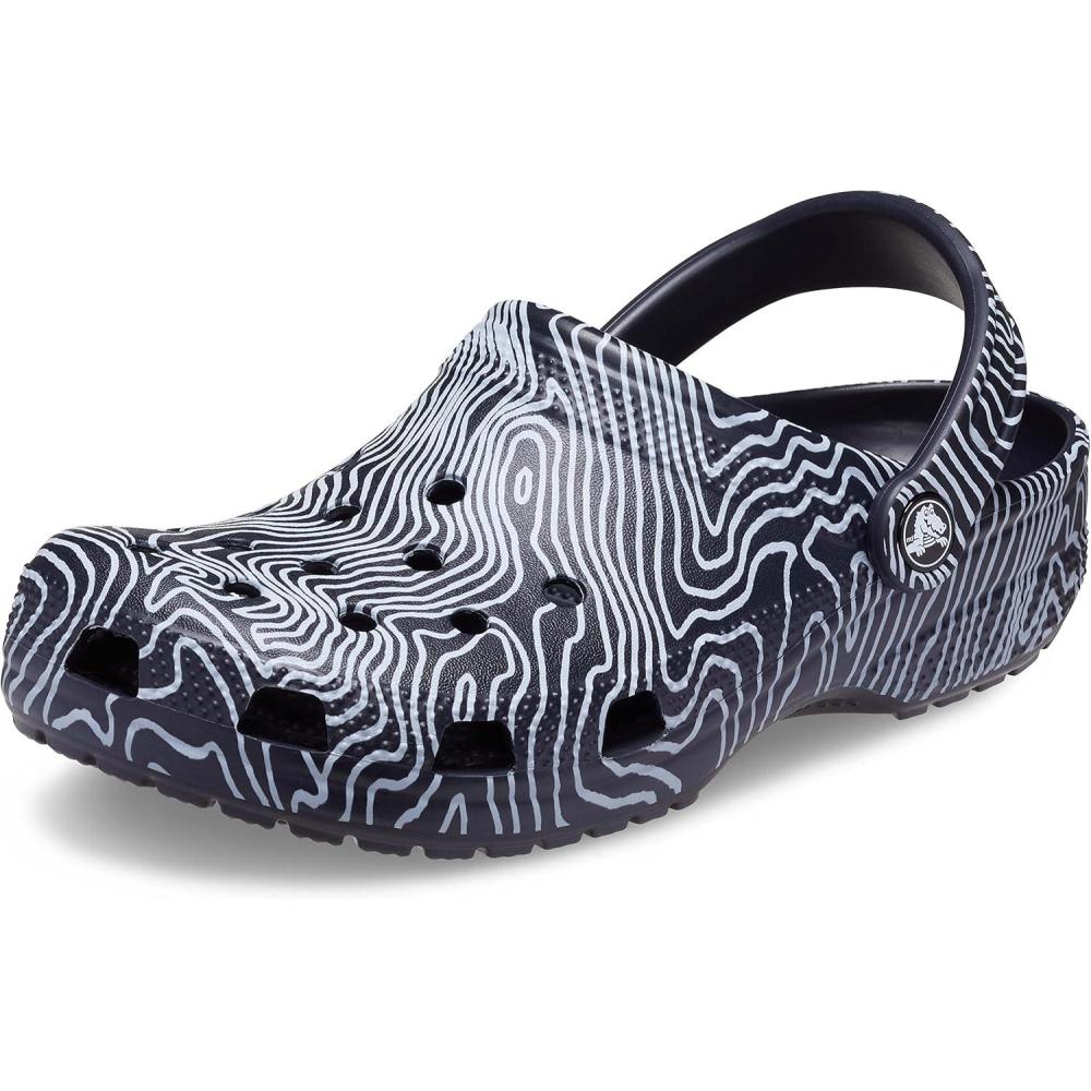 imageCrocs UnisexAdult Classic Graphic ClogsDeep NavyMulti