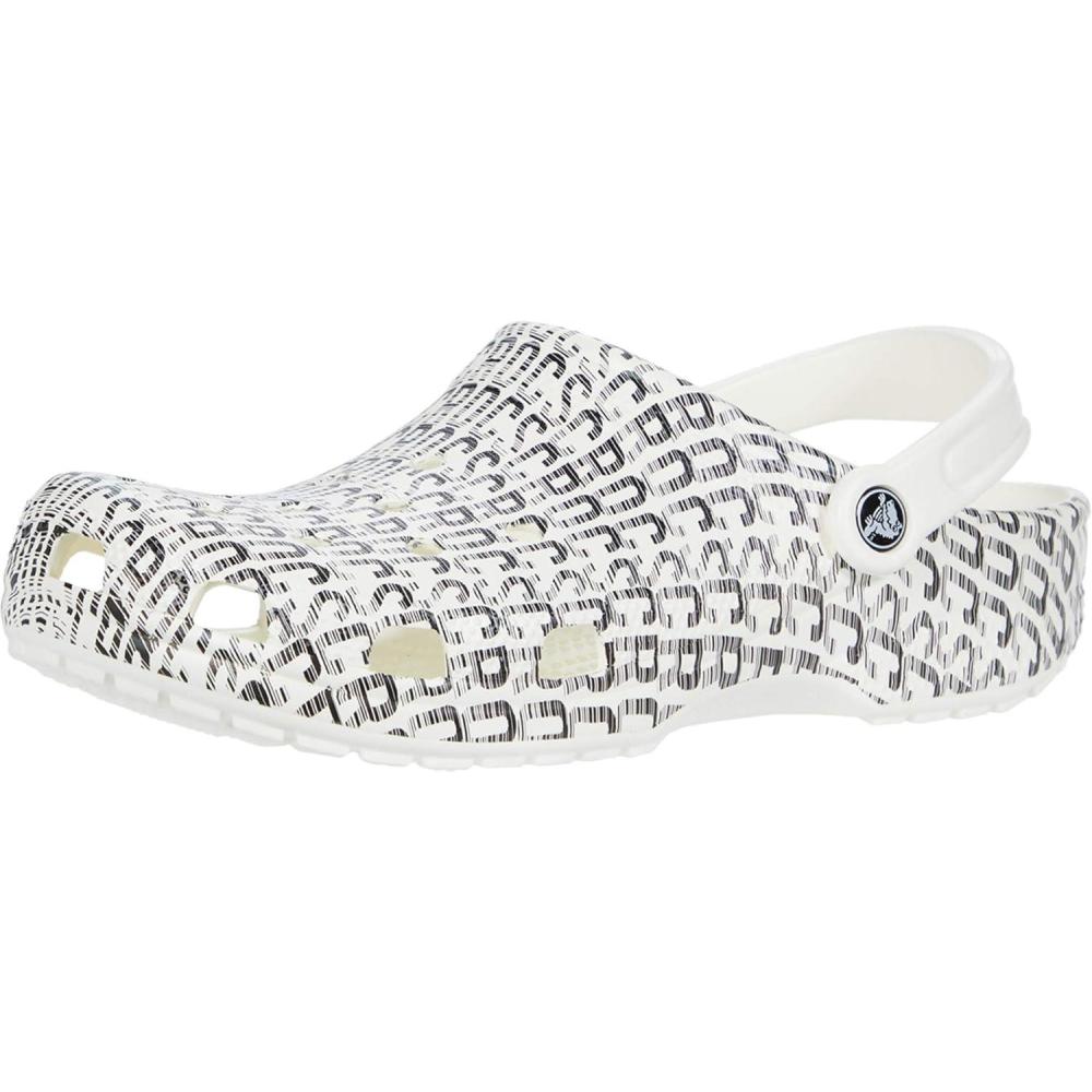 imageCrocs UnisexAdult Classic Graphic ClogsWhite