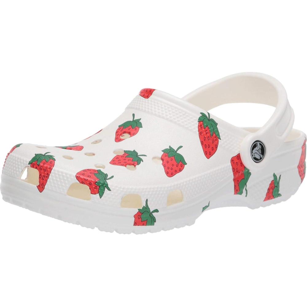 imageCrocs UnisexAdult Classic Graphic ClogsWhiteWhite