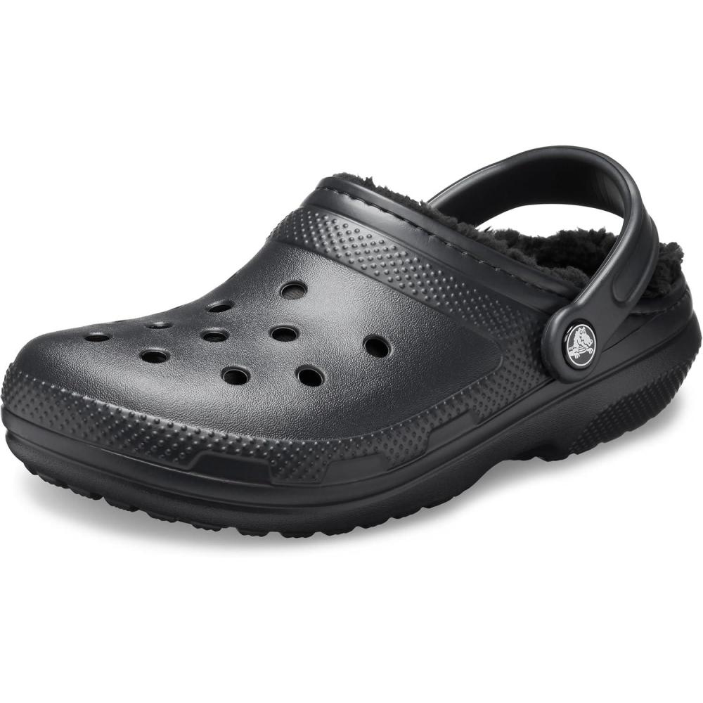 imageCrocs UnisexAdult Classic Lined ClogBlackBlack