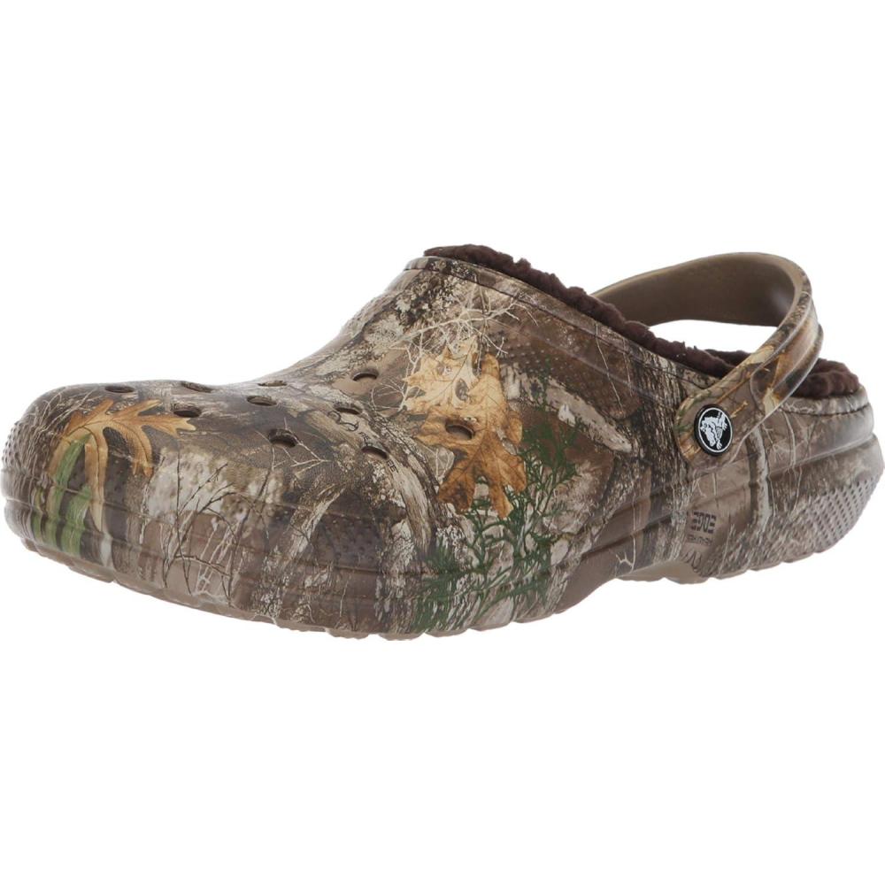 imageCrocs UnisexAdult Classic Lined ClogChocolateChocolate Realtree