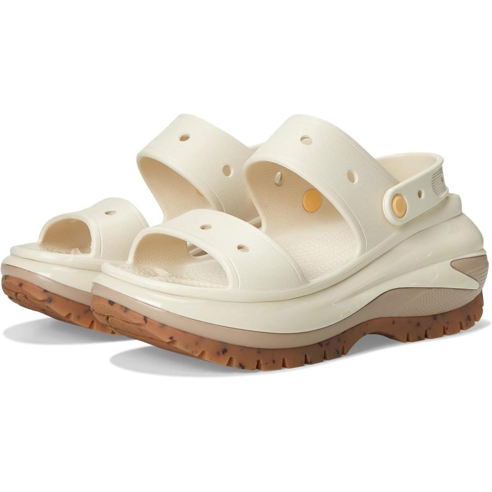 imageCrocs UnisexAdult Classic Mega Crush Sandal Platform SandalsTaupe