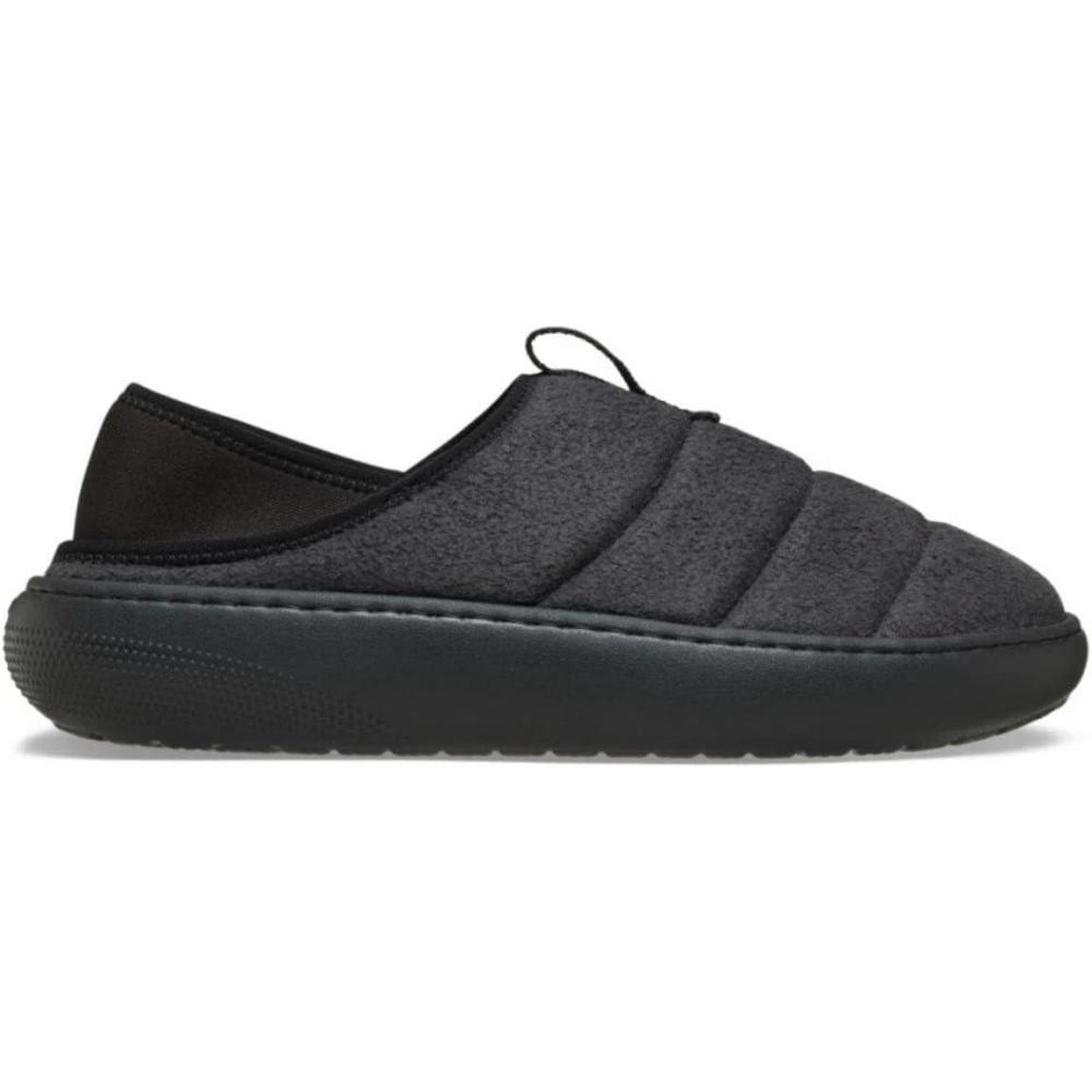 imageCrocs UnisexAdult Classic Puff Moc SlipperBlack Suede