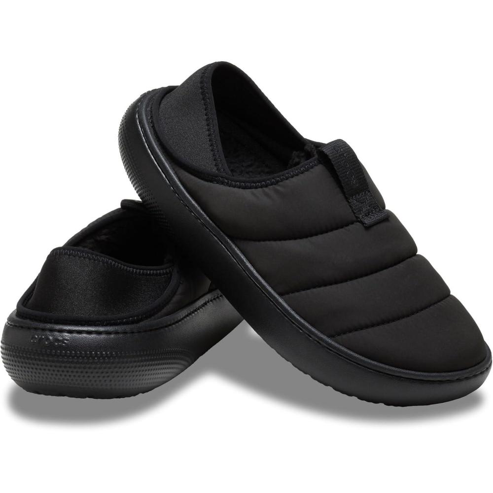 imageCrocs UnisexAdult Classic Puff Moc SlipperBlackBlack