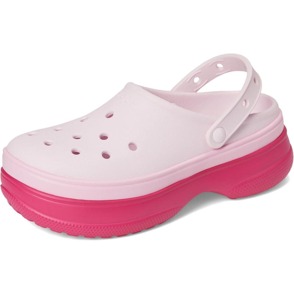 imageCrocs UnisexAdult Classic Stacked Clogs Platform PlatformDragon Fruit