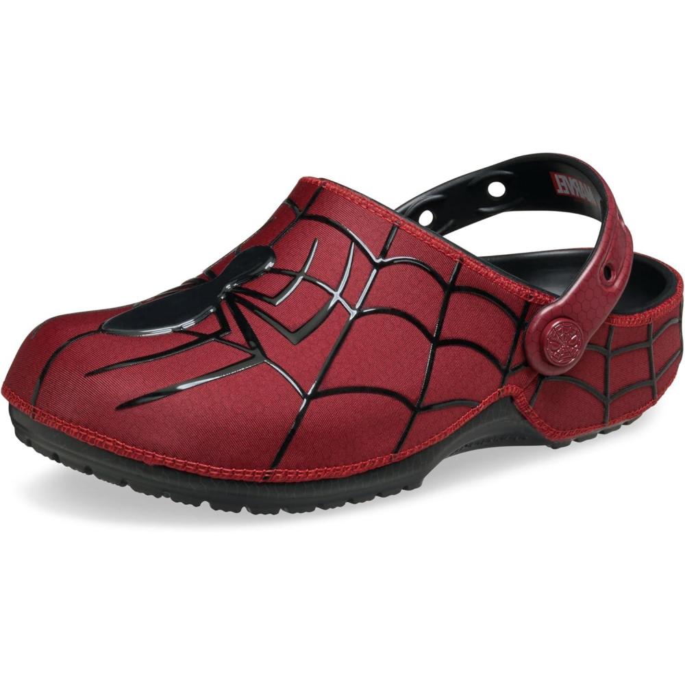 imageCrocs UnisexAdult Marvel Superhero Clogs Spiderman Black Panther and Captain America ShoesNeo Spiderman