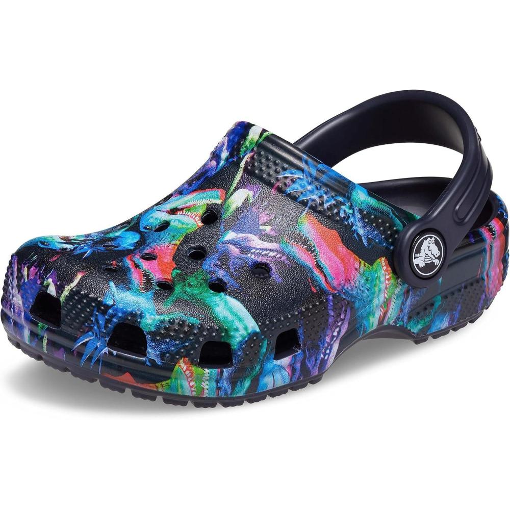 imageCrocs UnisexChild Classic Graphic ClogDeep NavyMulti Dino