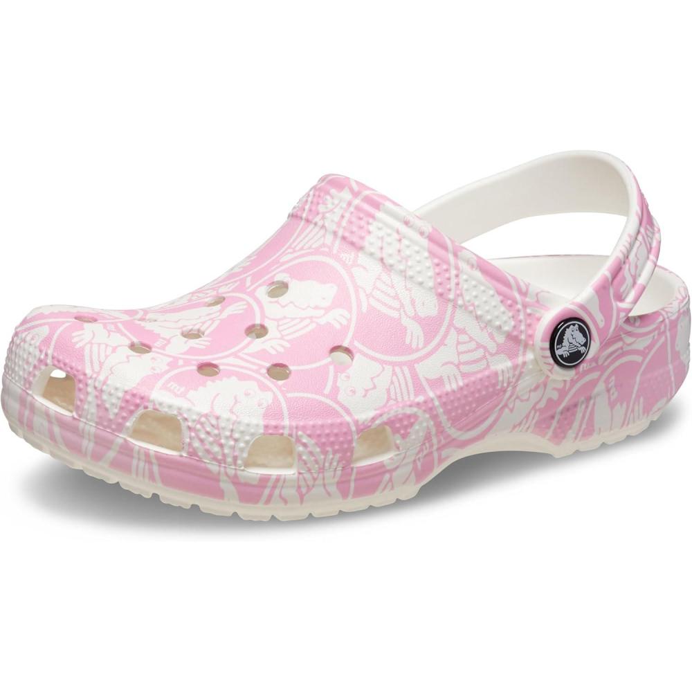 imageCrocs UnisexChild Classic Graphic ClogPink Tweed