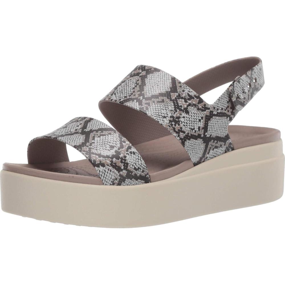 imageCrocs Womens Brooklyn Low Wedge SandalsMultiStucco