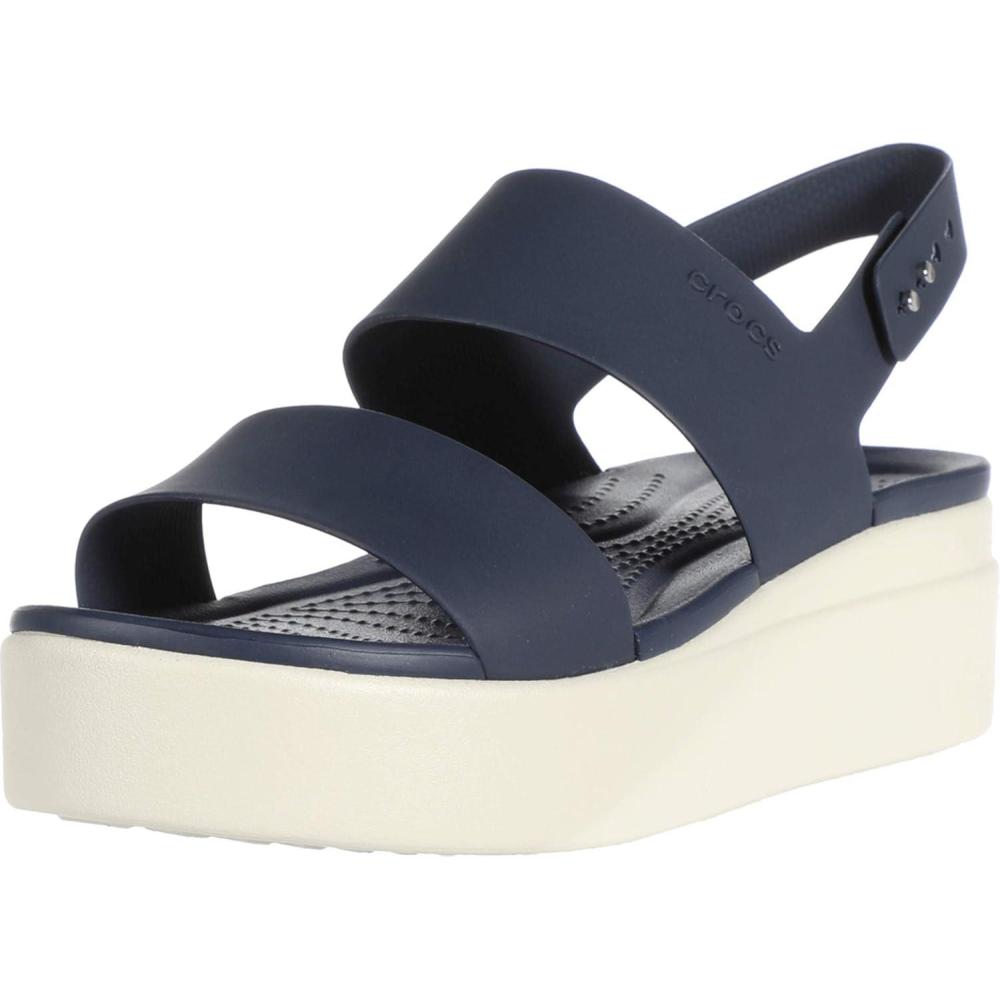 imageCrocs Womens Brooklyn Low Wedge SandalsNavy Stucco