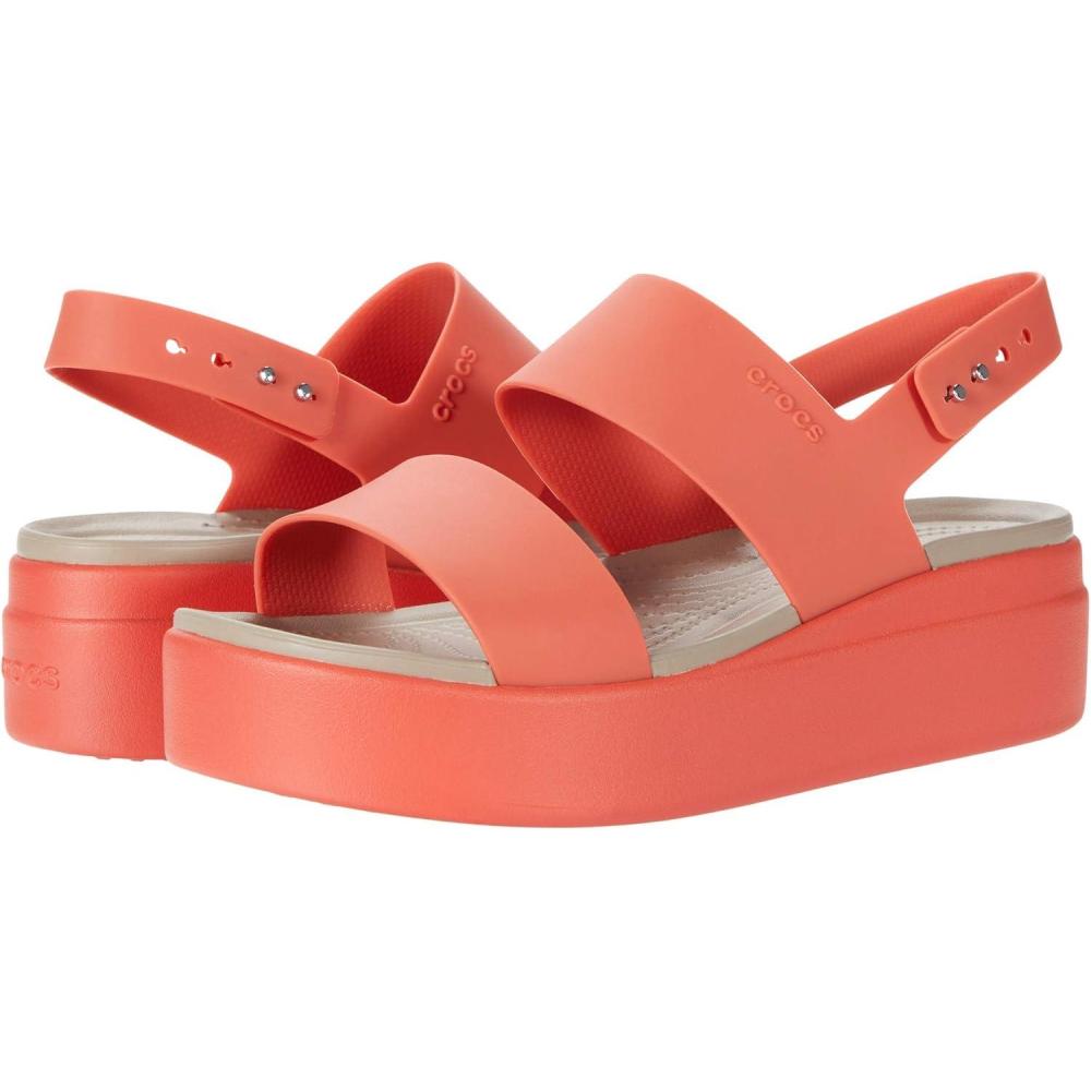 imageCrocs Womens Brooklyn Low Wedge SandalsSpicy OrangeSpicy Orange