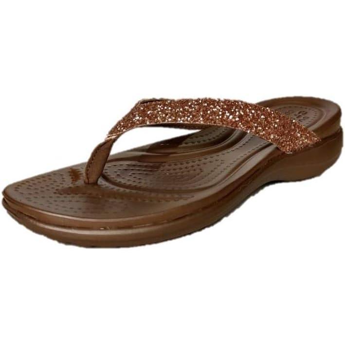 imageCrocs Womens Capri V Diamante FlipBronze