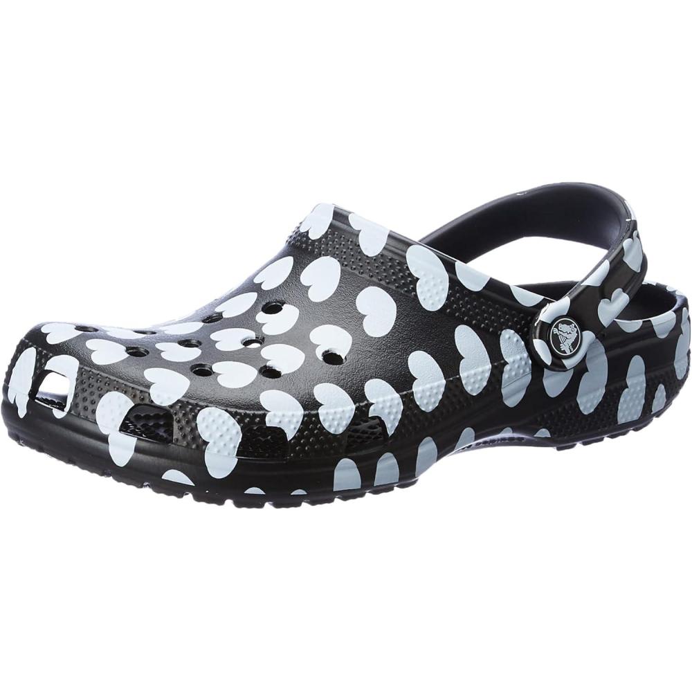 imageCrocs Womens Classic Marbled Tiedye ClogsBlack White