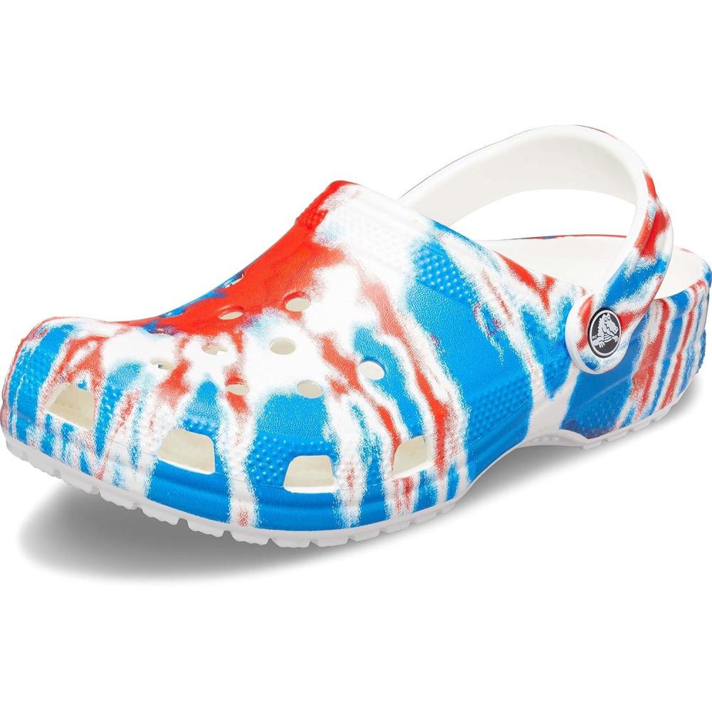 imageCrocs Womens Classic Marbled Tiedye ClogsMultiWhite