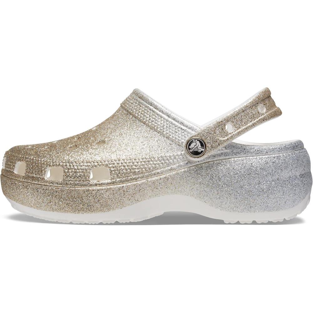 imageCrocs Womens Classic Platform Glitter ClogOmbre Glitter