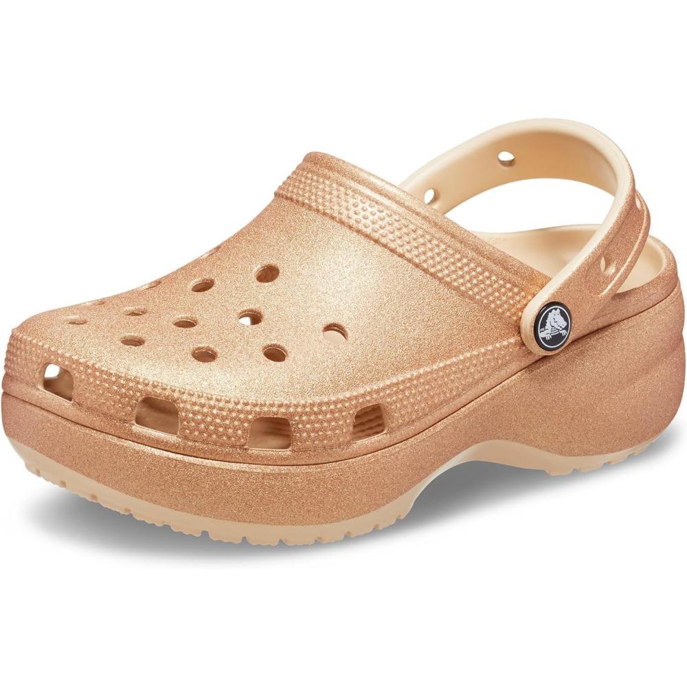 imageCrocs Womens Classic Platform Glitter ClogShitake