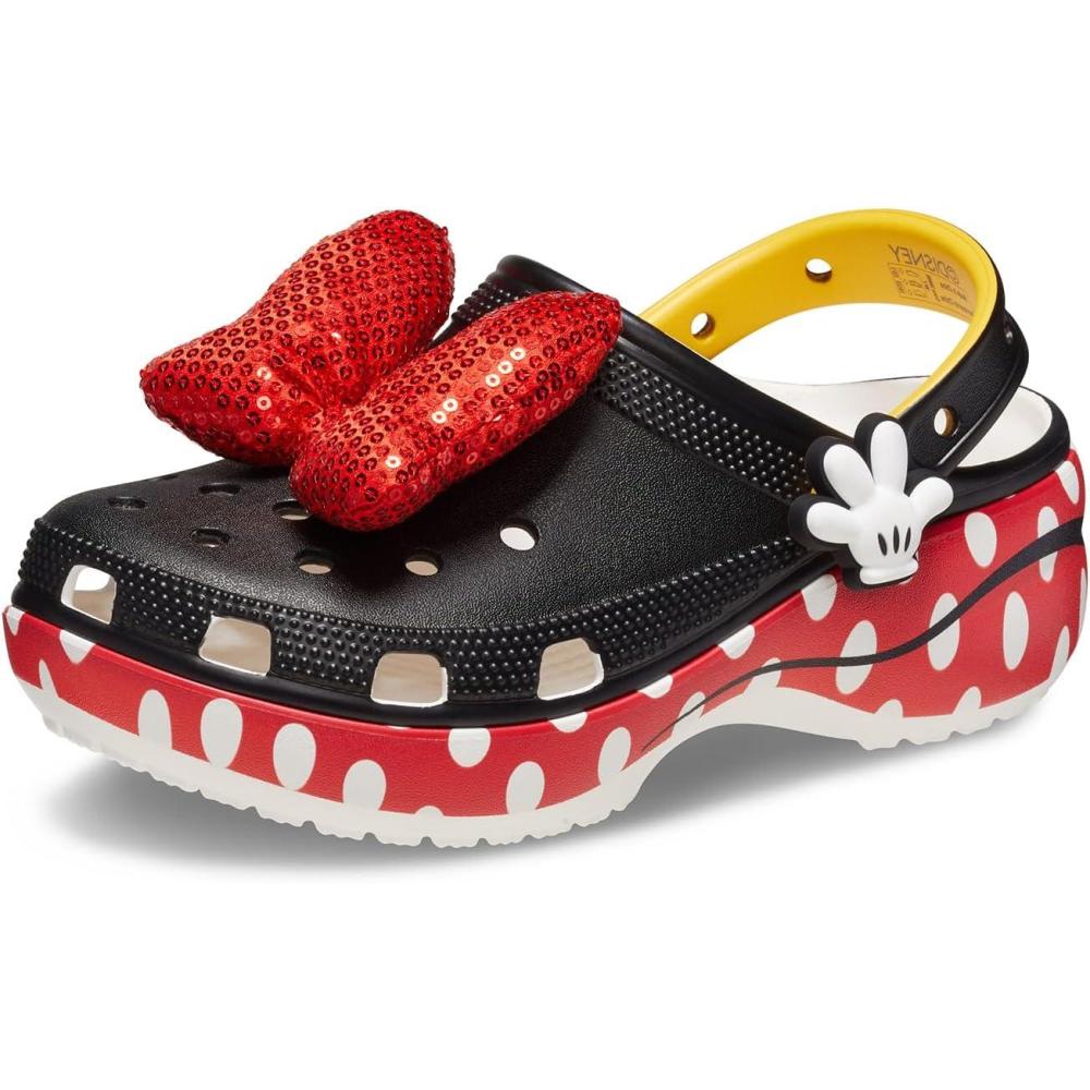 imageCrocs Womens Disney Minnie Mouse Classic Platform ClogMinnie Mouse
