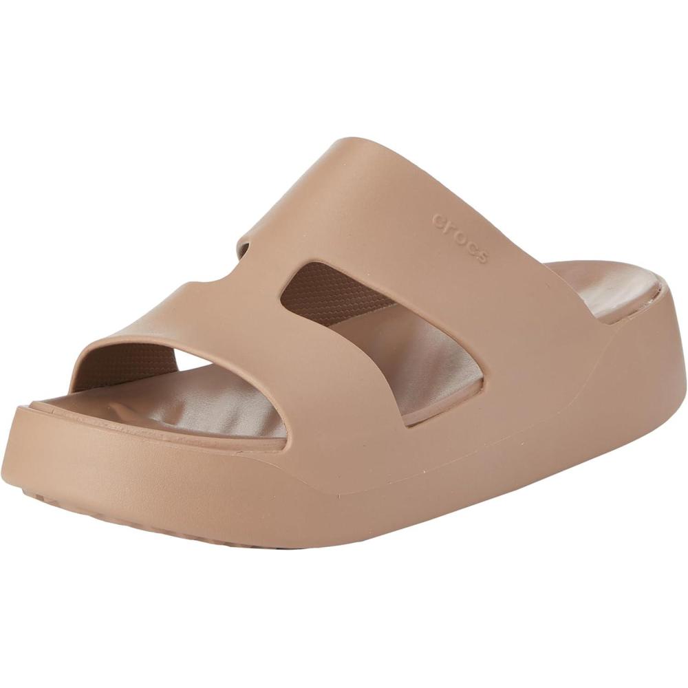 imageCrocs Womens Getaway Platform HStrap Wedge SandalsBrown