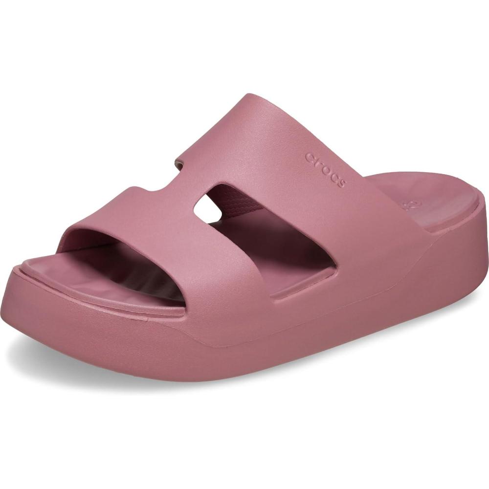 imageCrocs Womens Getaway Platform HStrap Wedge SandalsCassis
