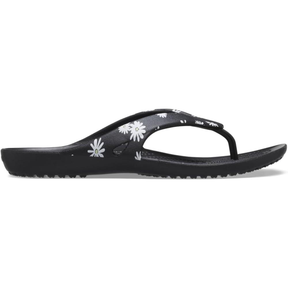 imageCrocs Womens Kadee II Flip FlopsBlackFloral