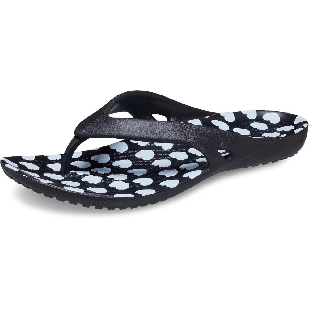 imageCrocs Womens Kadee II Flip FlopsBlackWhite