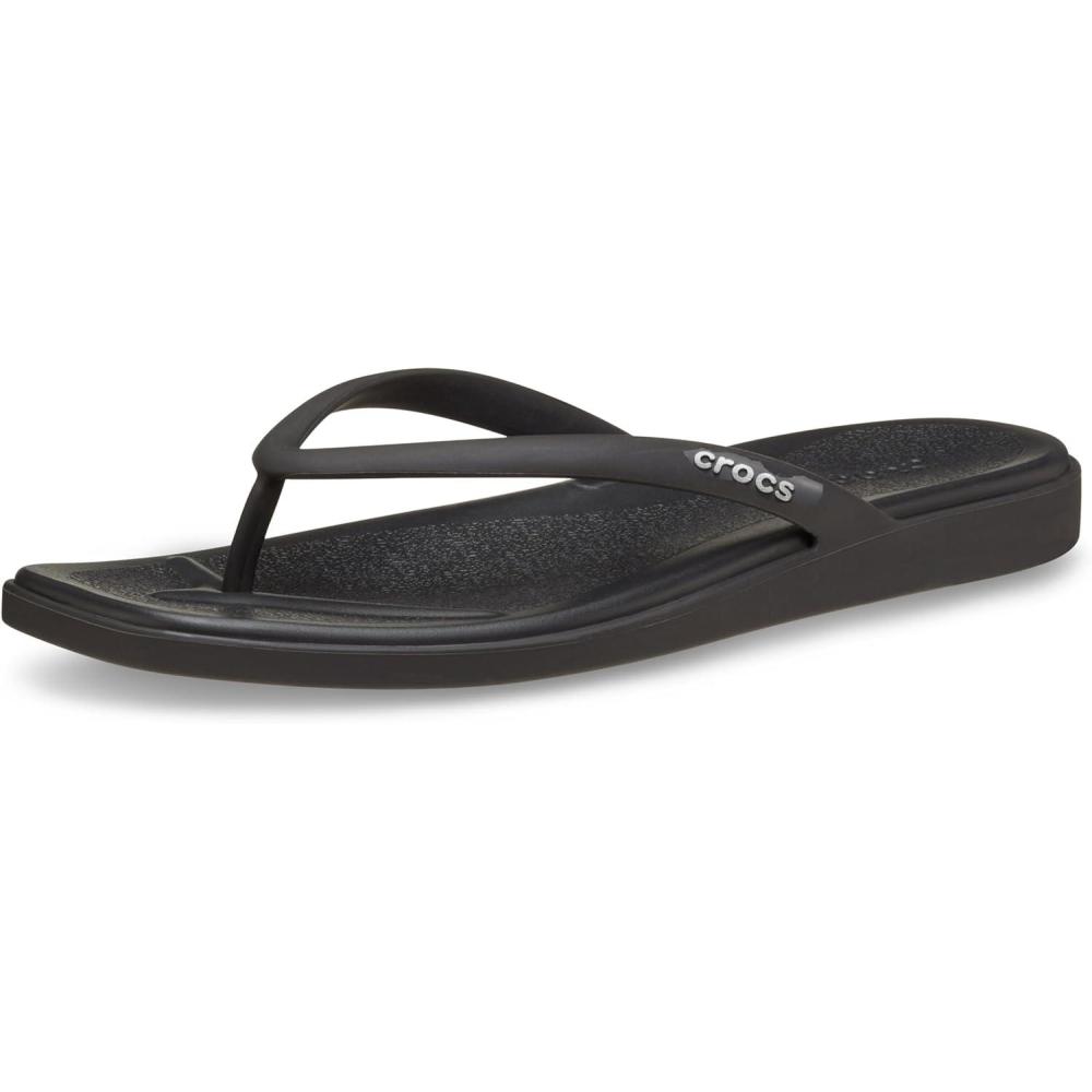 imageCrocs Womens Miami Flip Flops Thong SandalsBlack