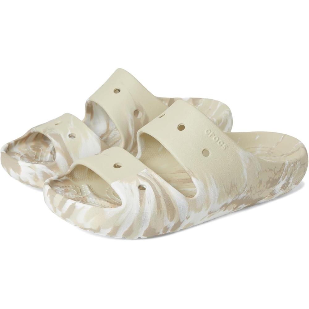imageCrocs unisexadult Classic Marbled SandalsBoneMulti