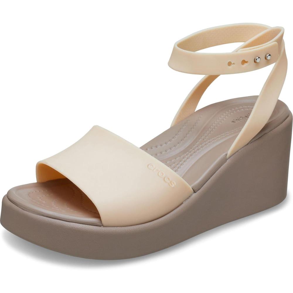 imageCrocs womens Brooklyn Ankle Strap WedgesShitake