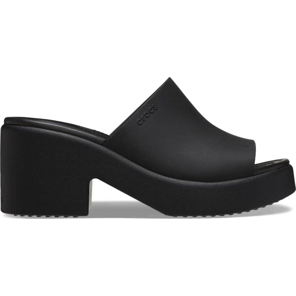 imageCrocs womens Brooklyn Slide HeelBlackBlack