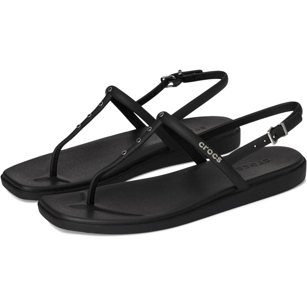 imageCrocs womens Miami Thong SandalBlack Studs