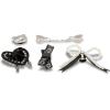 Crocs™ Jibbitz Charms Elevated – Versatile Designs for Girls and Boys – Synthetic and Man Made Construction(Luxe Silver)