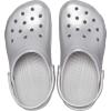 Crocs Kids’ Classic Glitter Clog(Silver Metallic)
