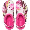 Crocs Kids’ Classic Lined Clogs(Electric Pink/Multi Marbled Tie-dye)