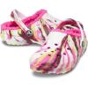 Crocs Kids’ Classic Lined Clogs(Electric Pink/Multi Marbled Tie-dye)