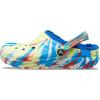 Crocs Kids’ Classic Lined Clogs(Sulphur/Multi Marbled Tie-dye)