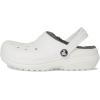 Crocs Kids’ Classic Lined Clogs(White/Grey)