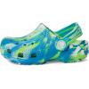 Crocs Kids’ Classic Marbled Tie-Dye Clog(Prep Blue/Multi Glow in the Dark)