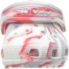 Crocs Kids’ Classic Marbled Tie-Dye Clog(White/Flame)