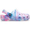 Crocs Kids’ Classic Marbled Tie-Dye Clog(White/Pink)