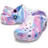 Crocs Kids’ Classic Marbled Tie-Dye Clog(White/Pink)